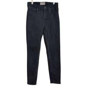 Everlane High Rise Skinny Jeans Size 27 Black Cotton Blend Stretch Denim Womens